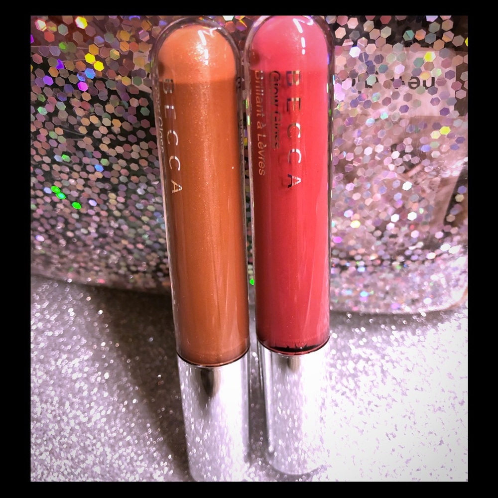 BNIB! 2 BECCA Glow Glosses ROSE GOLD & SNAPDRAGON